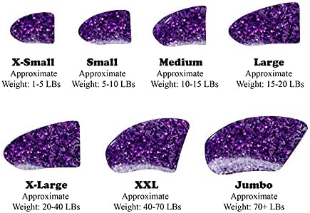 Soft Nail Caps for Dog Claws Purple Holographic Glitter Jumbo