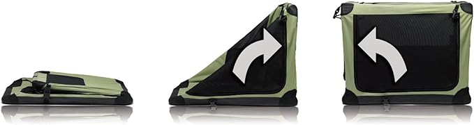 Tetra First Lux Soft Crate for Dogs, N2, Large Size, 29.9 gal (76 L) x 53 W x 58 H cm Pet Crate First Disaster Prevention Product Certified, Compact and Easy to Assembly, Uses Fine Mesh That Does Not