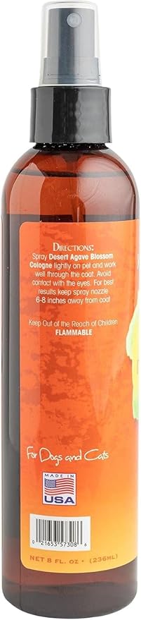 Bio-Groom Desert Agave Blossom Dog Cologne – Deodorizing Spray, Dog Bathing Supplies, Puppy Wash, Cat & Dog Grooming Supplies, Cruelty-Free, Made in USA, Dog Perfume – 8 fl oz 1-Pack