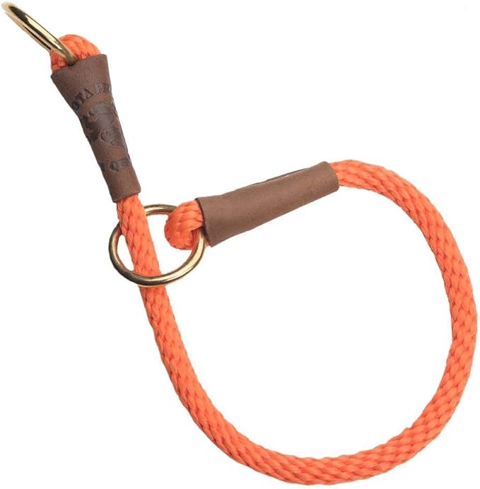 Mendota Pet Command Slip Collar - Dog Training Collar - Made in The USA - Orange - 24 in