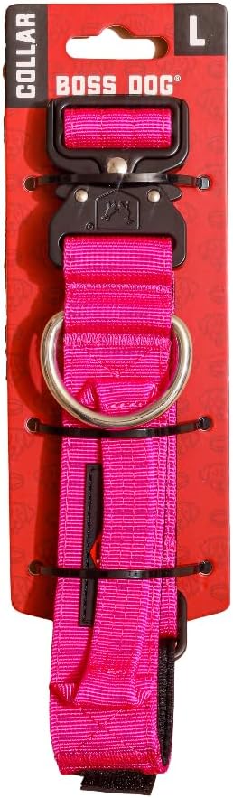 Boss Dog Tactical Collar, Hot Pink, Large