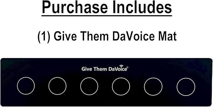 DaVoice Dog Button Mat – 6-Button Placement Pad for Communication and Talking Training (Buttons Not Included)