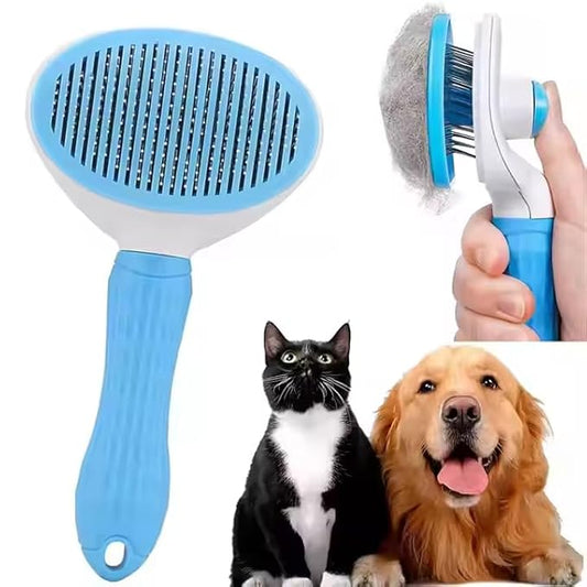 Self Cleaning Slicker Brush, Dog Cat Bunny - Easy to Remove Loose Undercoat, Pet Massaging Tool Suitable for Pets with Long or Short Hair