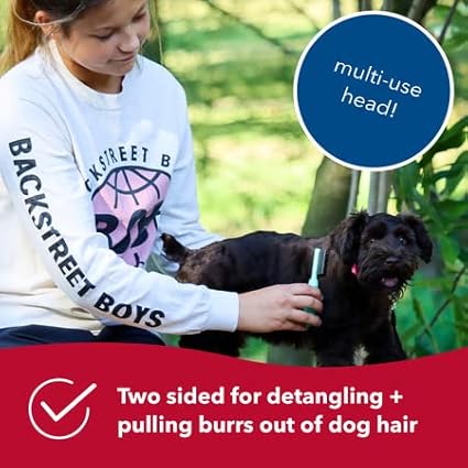 Coastal Pet - Li'l Pals Slicker Brush with Coated Tips and Double-Sided Comb for Small Dogs and Puppies - Bundle