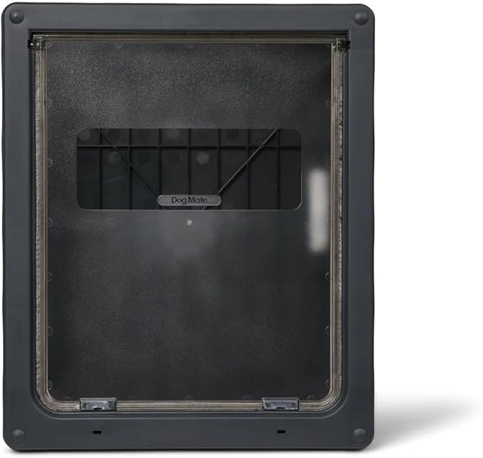 Dog Mate Lockable Large Dog Door (216G) - Flap for Large Dogs and Cats, for UPVC, Wall and Wood, Securely Designed for Your Pets, Grey