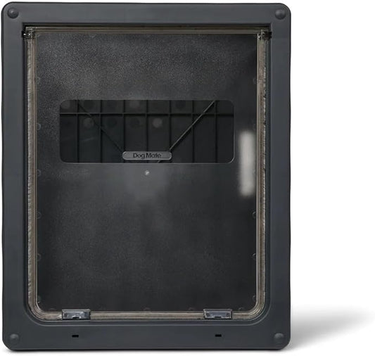 Dog Mate Lockable Large Dog Door (216G) - Flap for Large Dogs and Cats, for UPVC, Wall and Wood, Securely Designed for Your Pets, Grey