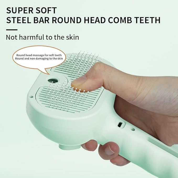 Pet Grooming Brush for Dogs and Cats, Pet Spray Massage Cleaning Tool, Hair Removal Comb, Professional Pets Care Accessory for Long or Short Haired Cats Hair Brush (Pink)