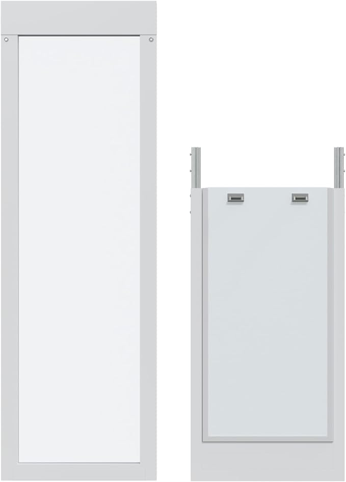 Liberty Pet Door for Sliding Glass Door | Vinyl Frame with Closing Cover | for Home & Rentals | Clear Glass | White, XXL Flap, 92" - 93.5" Slider Height