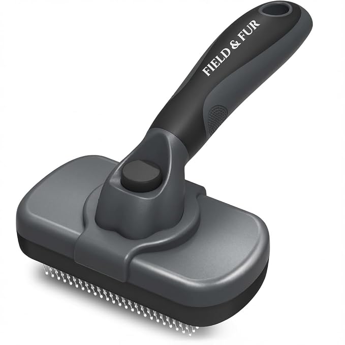 FIELD & FUR Slicker Brush: Essential Dog & Cat Grooming Tool for Shedding, Detangling, and Daily Care - Perfect for Doodles, Poodles, and Puppies with Comfortable Grip and Fine Stainless Steel Pins