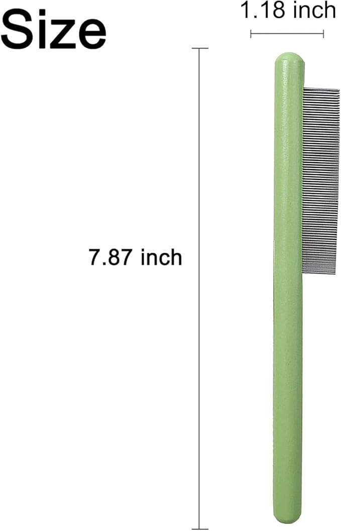 Wooden Small Dog Grooming Brush - Perfect for Shih Tzus, Yorkies, and Maltipoos - Ideal Puppy Hair Brushes for Maltese and Small Breeds (Green)