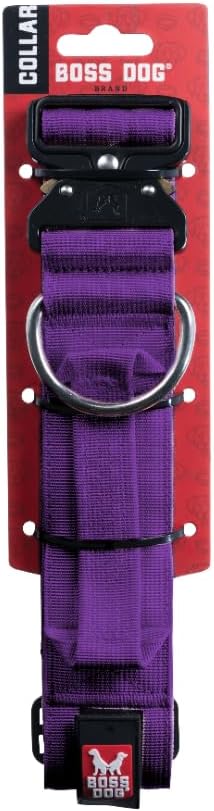 Boss Dog Tactical Collar, Purple, Medium