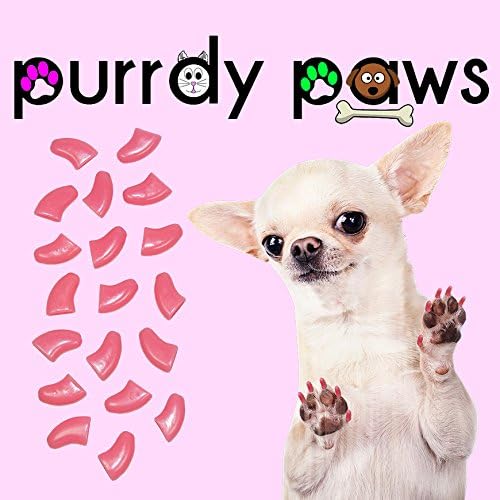 40 Pack Soft Nail Caps for Dog Claws Soft Pink Medium