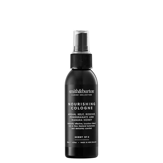 smith&burton Nourishing Dog Cologne, Calming Grooming Spray, Gentle Leave-In Coat Care, With Argan, Kelp, Rosehip, Manuka Honey & More, Plant-Based, Scent No. 2, 4.2 fl oz