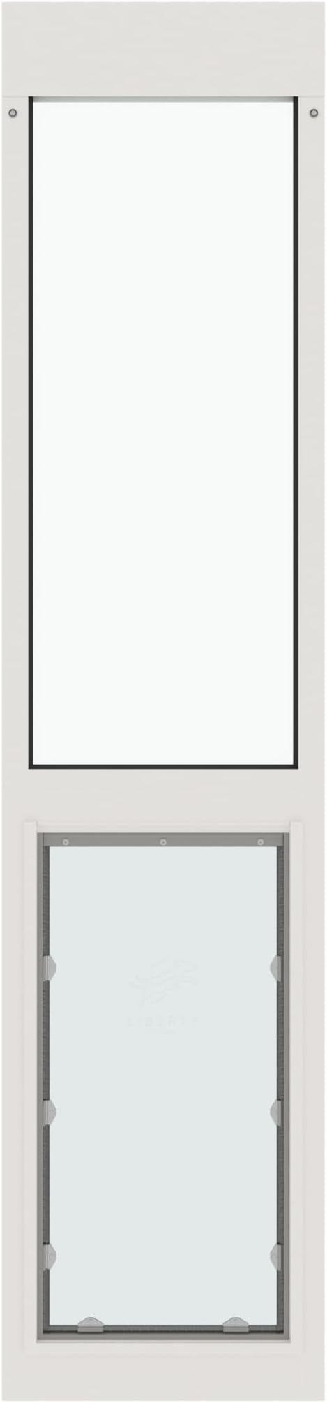 Liberty Pet Door for Sliding Glass Door | Vinyl Frame with Closing Cover | for Home & Rentals | Clear Glass | White, XXL Flap, 78.5" - 80" Slider Height