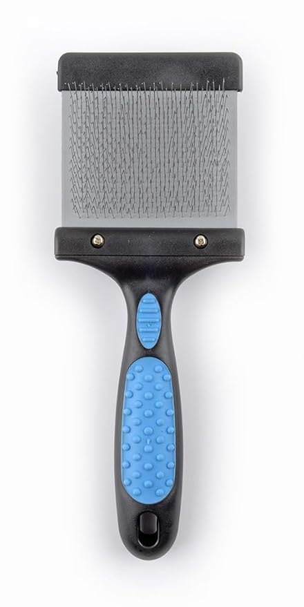 Mr. Slick Dual Flex Professional Slicker Brush detangling, de-matting, ergonomic. best for labradoodle, doodle, GoldenDoodle, Collie, poodle, maltipoo. Safe for dogs, cats.
