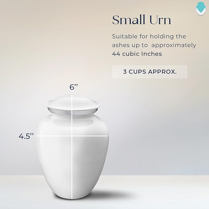 Geturns Embrace Personalized Picture Urn for Small Pets I White Photo Cremation Urns for Dogs and Cats I 44 lbs