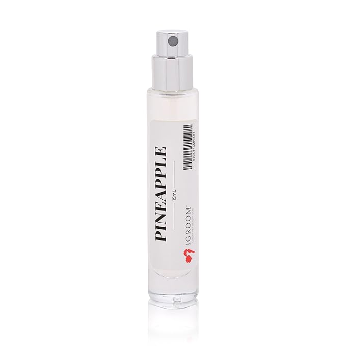 iGroom Pet Perfume Pineapple Scent, Luxury Pet Beauty Care, Long Lasting, Professional Premium Grooming Spray for Dogs and Cats, Odor Control, Made in USA, 15 ml