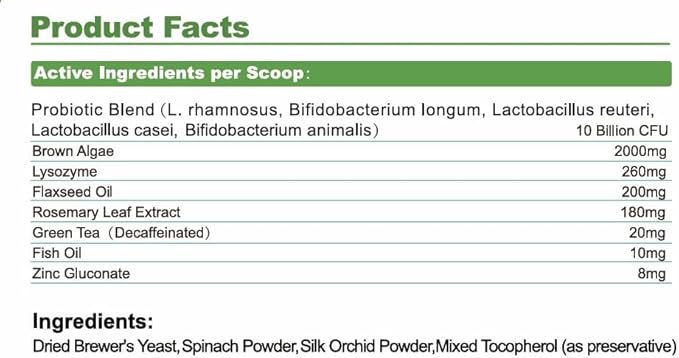 Dog Dental Powder, 200g Dental Powder for Dogs Teeth Cleaning and Breath Fresh, Dog Teeth Cleaning Powder with Natural Plants Ingredients and Postbiotics
