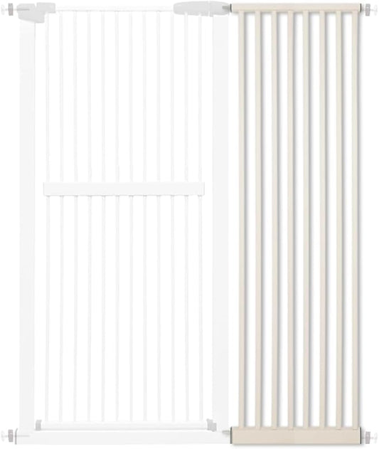 Lumizone Extra Tall Cat Gate Extension Kit 61.02" High Pressure Mounted 16.73" Extra Wide 1.37" Gap No Drilling Tall Pet Gate for Dogs (Cream, 61.02" H x 16.73" W, Extension)