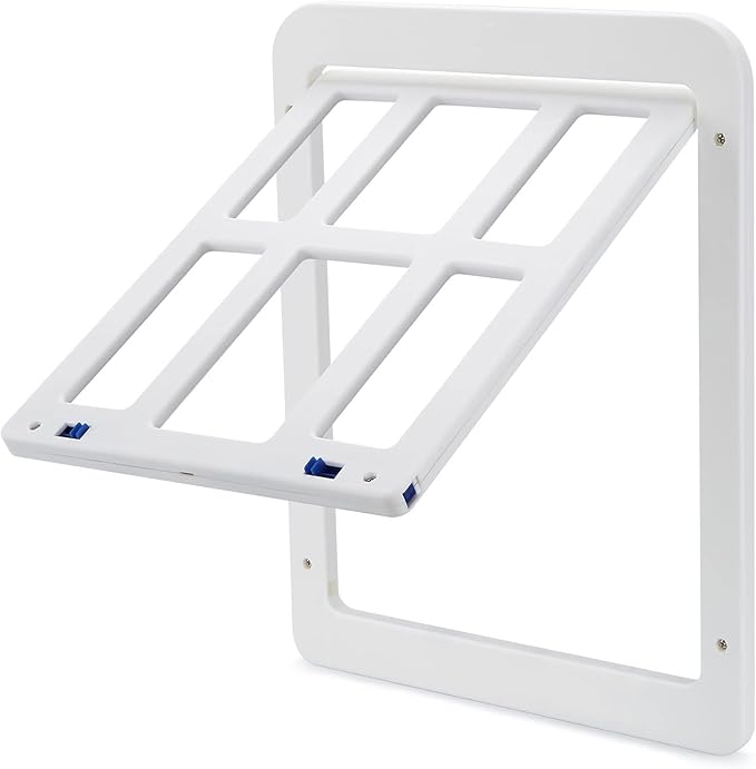 Ownpets Dog Screen Door, Inside Door Flap 11x13 Inch Lockable Pet Screen Door Magnetic Closure Sturdy Doggie Door for Screen Door(White)
