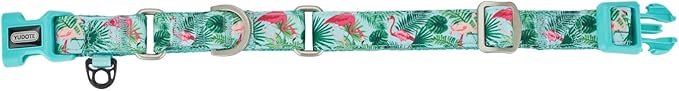 Martingale Dog Collar,Flamingo Pattern,with Safety Quick Release Buckle,Escape-Proof Anti-Pull for Small Dogs(Flamingo,S)
