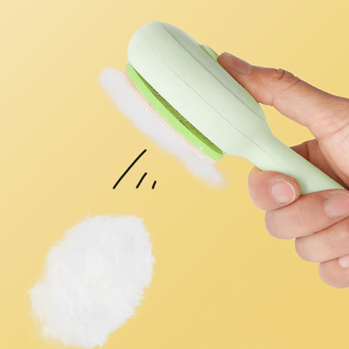 Premium Universal Pet Grooming Brush with Stainless Steel Pins Ideal for All Breeds Long Short Haired Cat or Dog,Ergonomic All-in-One Reduces Tanglesand PromotesHealthy Coat with Gentle (Green)