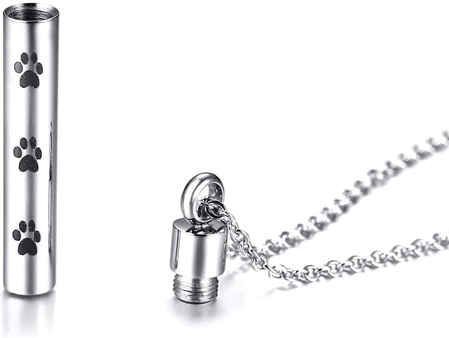 Jude Jewelers Stainless Steel Pet Dog Puppy Memorial Cremation Ash Urn Pendant Necklace