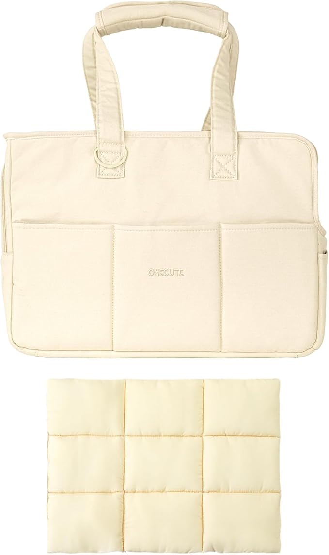 【S-Size Bag and mat】 ONECUTE Dog Carrier Set for Small Dog with a Soft mat, Beige