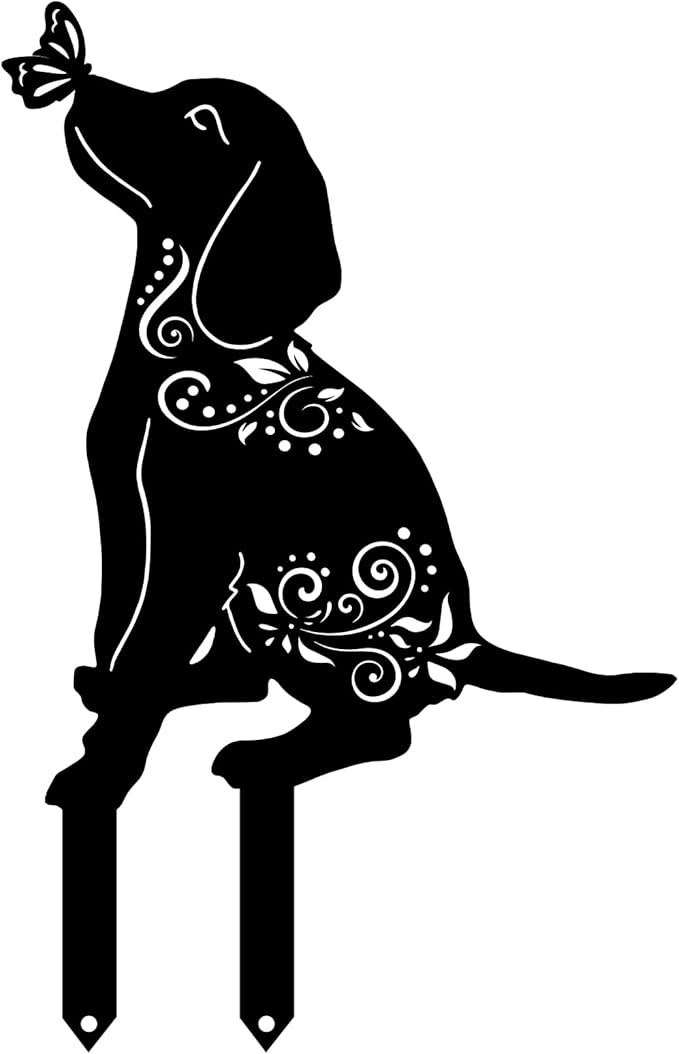 Custom Metal Pet Grave Markers Dog Memorial Plaque, Waterproof Dog Grave Markers Outdoor for Memorial Yard, Sympathy Gift for Pet Loss, Personalized Grave Markers for Dogs