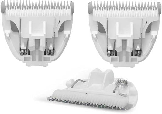 3 Pieces of Replacement Blades for Pet Hair Trimmers,Easy to Put On & Off Waterproof Ceramic Blades for Dog Grooming Shavers,3 PCs in 1 Box