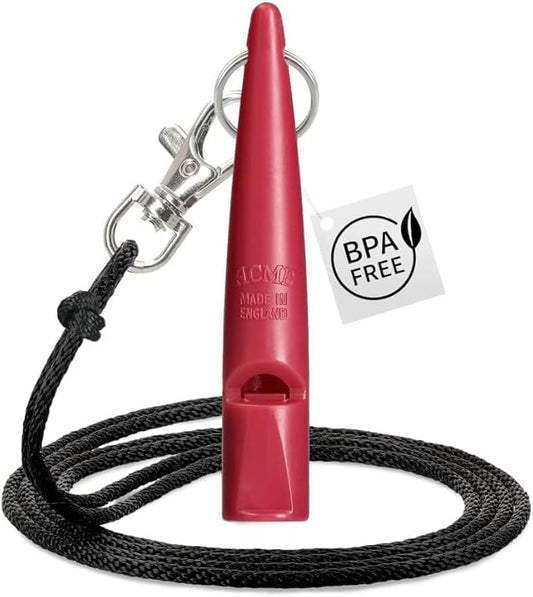 ACME 211.5 Professional Dog Training Whistle with Lanyard. BPA-Free Plastic. 90 dBA. Standardized 5400Hz Frequency for Larger Breeds. Weatherproof. Made in The UK (Fuchsia Pink)