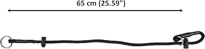 Dingo Gear Dog Choke Collar Hand Sewn Strong Polypropylene Braided Cord Two Limiters Waterproof Choker for K9 Training IGP Agitation Bite Work Obedience 2XL - Black (S04051)