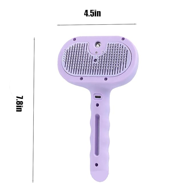 2025 Dog Steam Brush, 4-in-1 Universe Dog Brush with Spray and UV Disinfection, Effortlessly Removes Loose Fur, Dirt while Massage Pet (Green+leave-in solution)