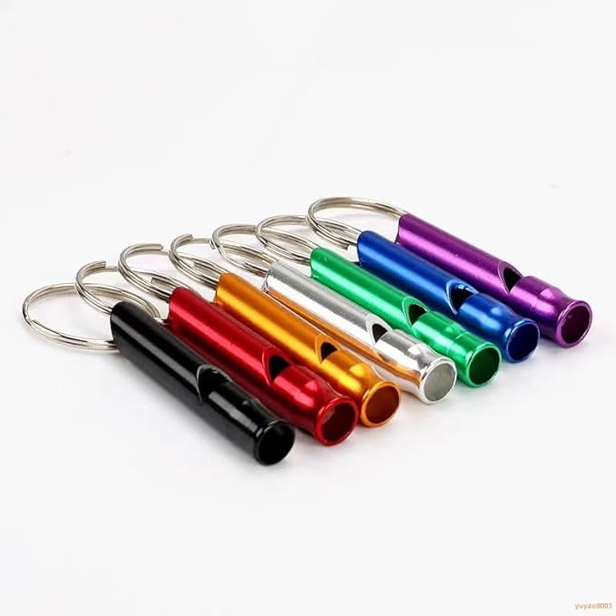 5Pcs Professional Dog Training Whistle Set, Metal Whistles for Small and Large Dogs, Stop Barking and Recall Training
