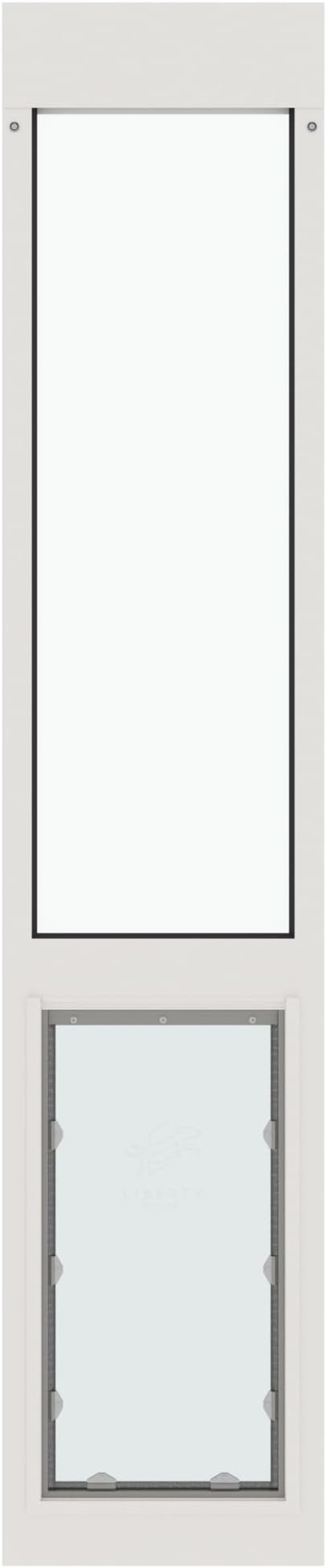 Liberty Pet Door for Sliding Glass Door | Vinyl Frame with Closing Cover | for Home & Rentals | Clear Glass | White, XL Flap, 90.5" - 92" Slider Height