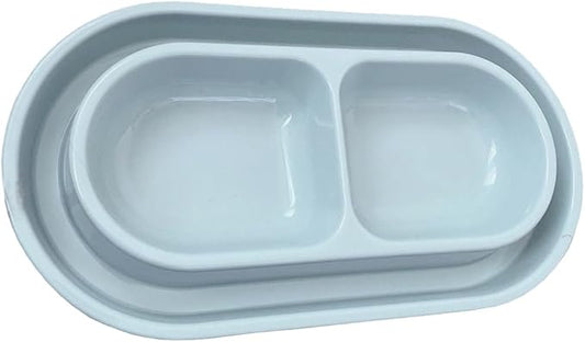 Cat Kitten Dish Dog Puppy Feeder Pet Bowl Ants go Away Grey, S