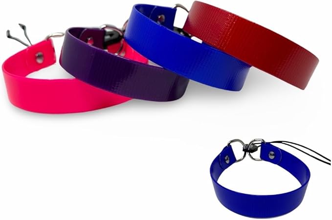 SparkDog Collars 1” Quick Adjust E-Collar Replacement Strap – Quick-Adjust, Waterproof & Durable – Fits Dogtra & Most Brands – Made in USA for Working Dogs, Hunters & Pet Owners (Blue, High Flex)