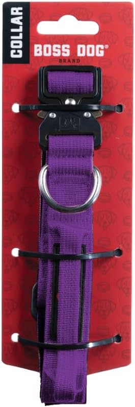 Boss Dog Tactical Collar, Purple, Small