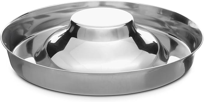 Jeffers Pet Flying Saucer Puppy Food & Water Dish 11" D x 1 1/3" – Perfect for Single or Multiple Puppies, Dry & Wet Food, Weaning Dish, Non Tip Dog Feeding & Training Feeder - Easy to Clean