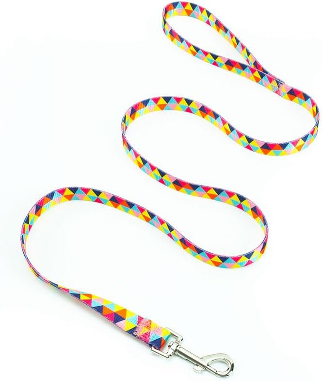 Martingale Collar and Leash for Dogs Large Medium Small Breed, Anti Slip No Escape Limited Choke Pinch Big Puppy Pet Collar and Leashs Quick Release Buckle with Lock (Colorful, L)