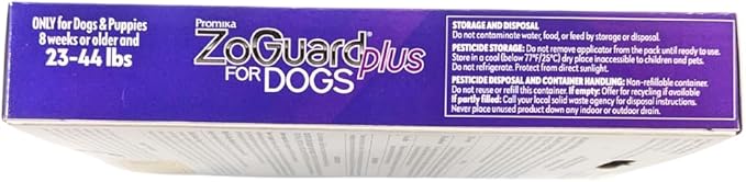 ZoGuard Plus Flea and Tick Prevention for Medium Dogs – Flea & Tick Prevention for Dogs 23-44lbs 6 Month Supply, Pack of 2