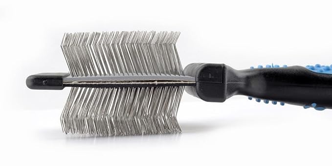 Mr. Slick Dual Flex Professional Slicker Brush detangling, de-matting, ergonomic. best for labradoodle, doodle, GoldenDoodle, Collie, poodle, maltipoo. Safe for dogs, cats.