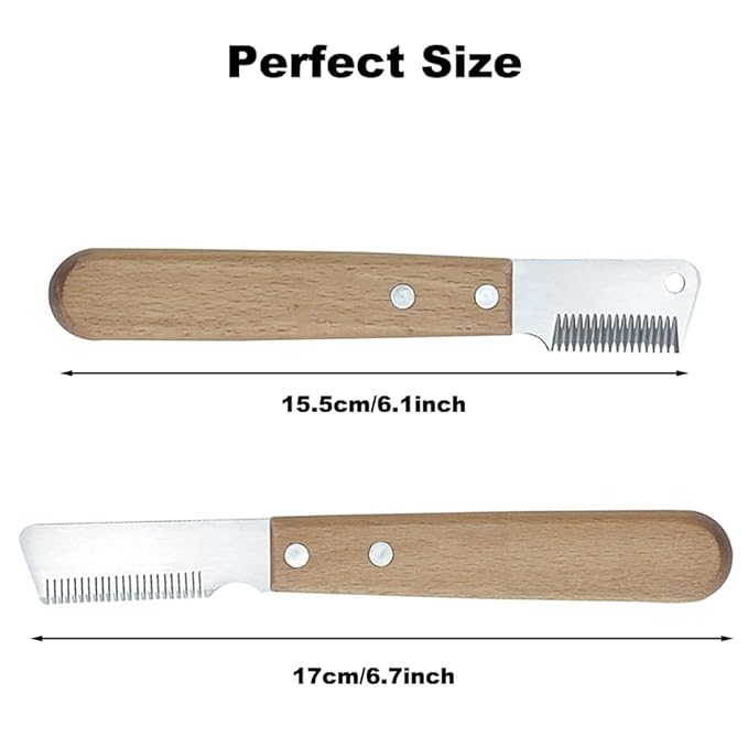 West Highland White Terrier Hair Removal Comb Set, Stainless Steel Dog Comb with Short Teeth for Cutting Up Wire Hair, Stainless Steel Dog Comb with Long Teeth for Grooming Soft Hair
