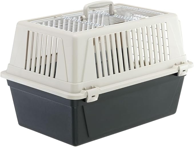 Ferplast Cat Carrier Small Dog Carrier, Double Opening, Secure, Practical, Easy to Clean, Durable Pet Travel Box up to 12 Kg, Includes Cushion, 60 x 40 x h. 38 cm