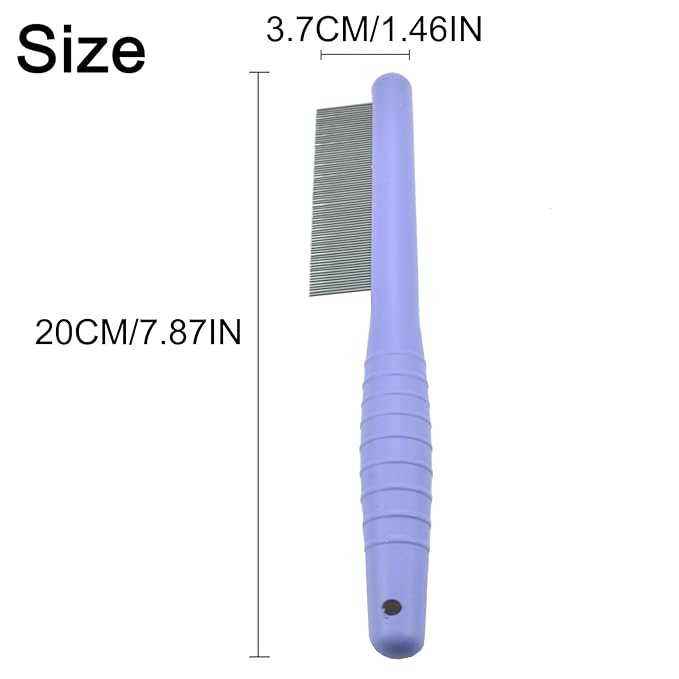 Small Dog Grooming Comb - Perfect for Shih Tzus, Yorkies, and Maltipoos - Ideal Puppy Hair Brushes for Maltese and Small Breeds (Purple)