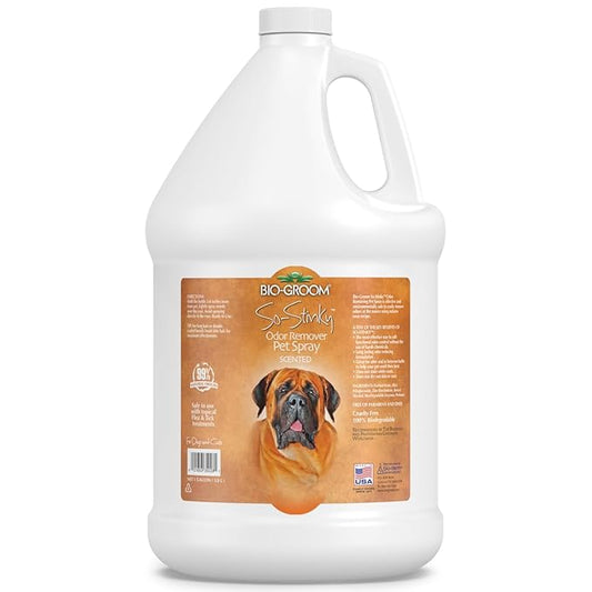 Bio-groom So-Stinky Scented Odor Remover Pet Spray - Dog Bathing Supplies, Cat & Dog Grooming Supplies, Cruelty-Free, Made In Usa - 1 Gallon