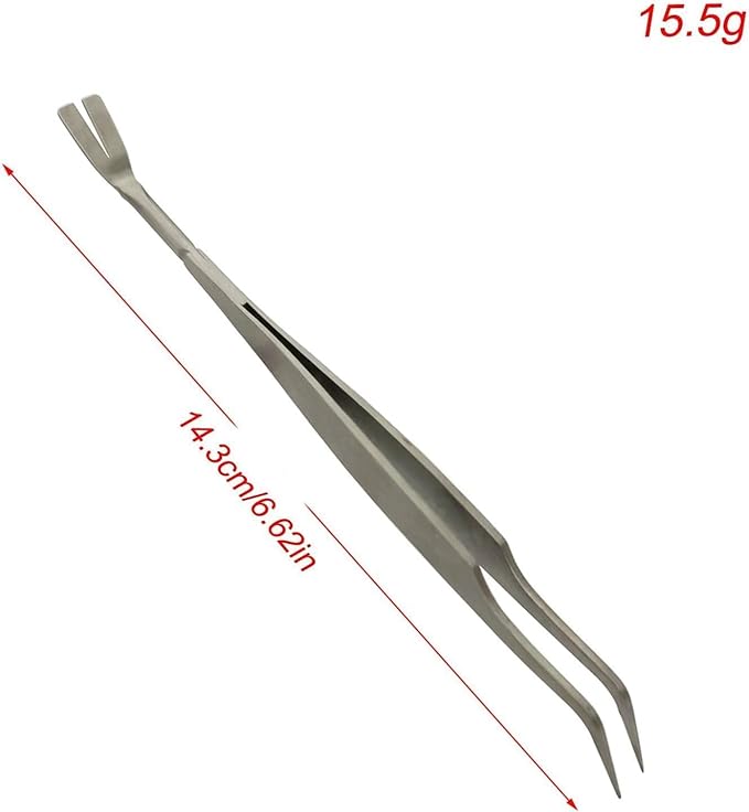 1Pc Silver 2 in 1 Tick Removal Tool for Pets,Stainless Steel Professional Tick Tweezers Ticks Remover for Dogs, Cats and Humans,Flea and Tick Control,Tick Remover Tools Flea and Tick Control