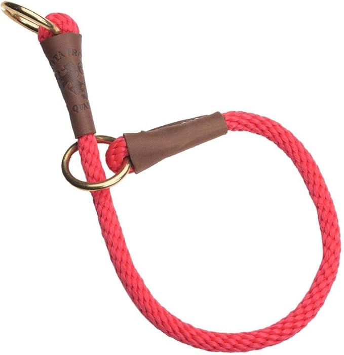 Mendota Pet Command Slip Collar - Dog Training Collar - Made in The USA - Red - 16 in