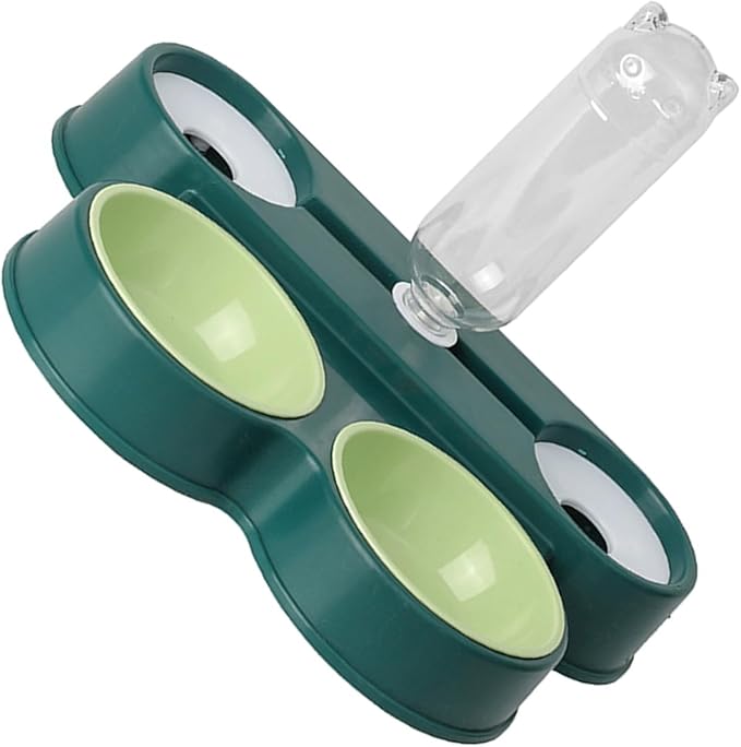 Dogs Bowl Automatic Cats Food Bowl 4 in 1 Pet Food Feeders with Automatic Water Bottle Bowl Double Bowl Pet Food and Water Dispenser Set