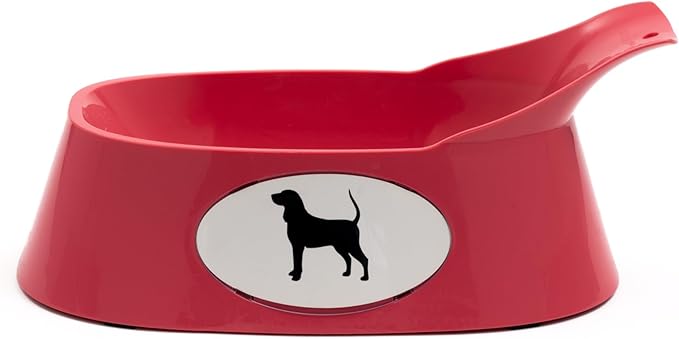 Lixit Ergonomic Bowls for Dogs with Long Ears (Coral, Large)